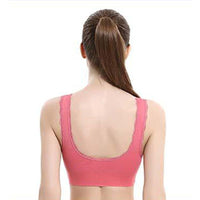 Thumbnail for Front Cross Adjustable Side Buckle Lace Bra - thedealzninja