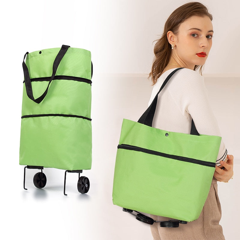 2 in 1 Extensible Shopping Bag on Wheels - thedealzninja