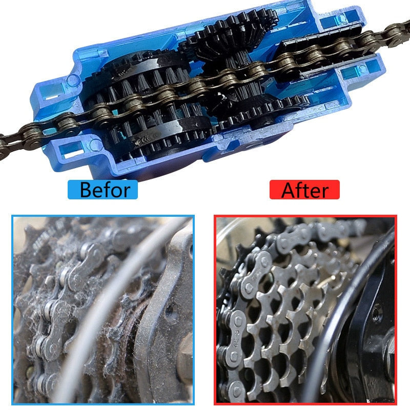 Bicycle Chain Cleaner and Drivetrain Cleaning Kit - thedealzninja