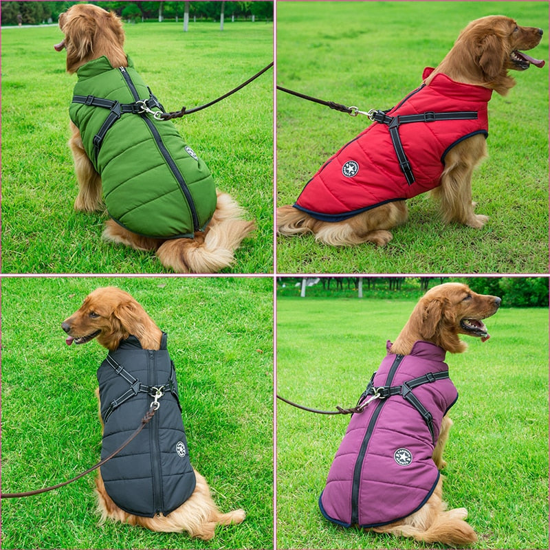 Waterproof Winter Jacket with Built-in Harness - thedealzninja