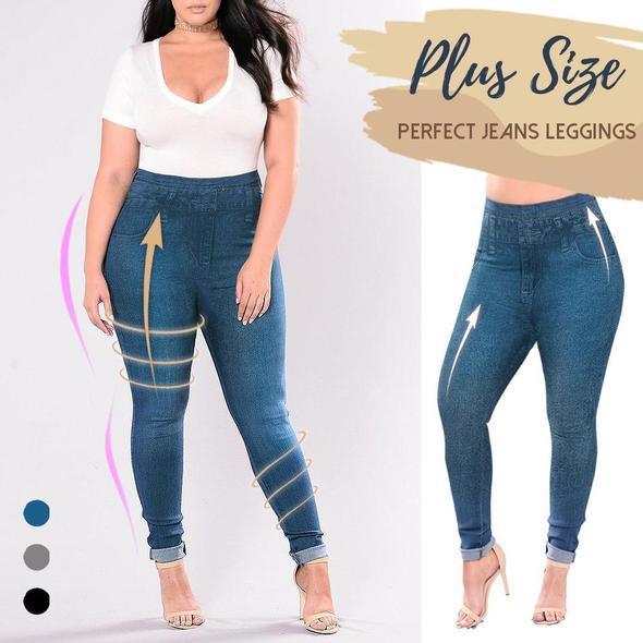 Plus Size Toning Jeans Leggings - thedealzninja