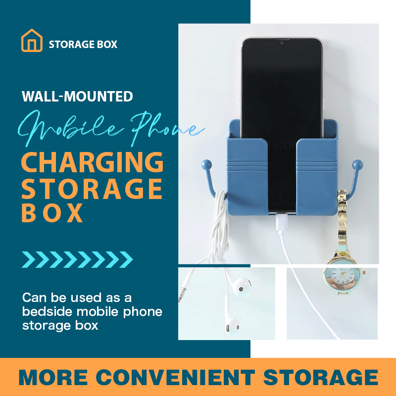 Wall-Mounted Mobile Phone Charging Storage Box - thedealzninja