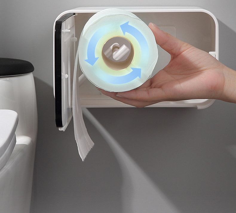 AquaHold Wall-Mounted Toilet Paper Storage Box - thedealzninja